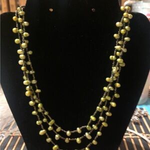 Elegant Green fresh water pearls Necklace